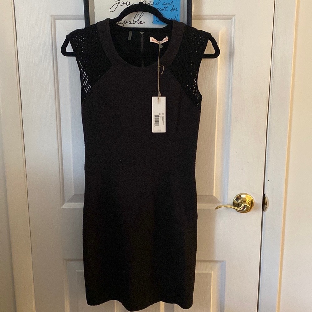 Rebecca Taylor NEVER WORN Pleaded mesh cap sleeve dress